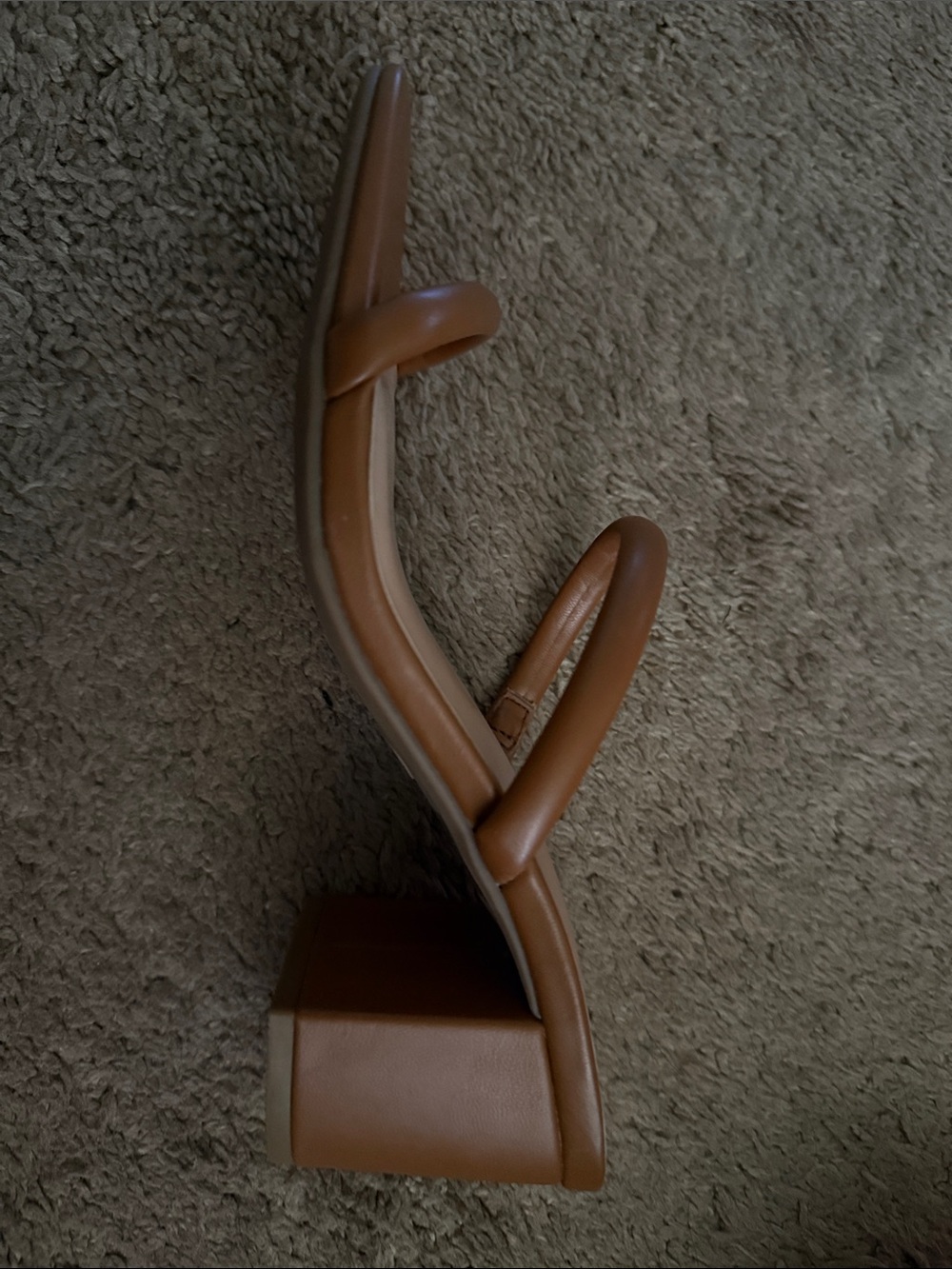 a new day Brown Double-Strap Block Heel Sandal